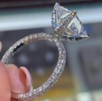 2.88 Ctw Forever Princess Cut Diamond Luxury Engagement Ring 14k White Gold
