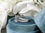 3.00 Carat Emerald Cut Diamond Solitaire With 2 Shank Engagement Ring 14k White Gold