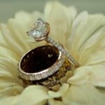 2.57 Ctw Cushion Cut Diamond Bridal Set Engagement Ring Real 10k Rose Gold