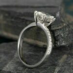 1.75 Carat Brilliant Cut Diamond Heart 6-Prong Solitaire Engagement Ring 14k White Gold Over