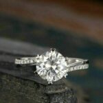 1.75 Carat Brilliant Cut Diamond Heart 6-Prong Solitaire Engagement Ring 14k White Gold Over
