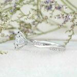 Infinity Engagement Ring 1.93 Ctw Solitaire 6-Prong Round Diamond Engagement Ring 925 Silver
