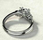 2.37 Ctw Three Stone Round Diamond Wedding Engagement Ring Solid 14k White Gold
