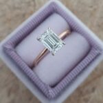 2.00 Ct Emerald VVS1 Diamond 2-Tone Solitaire Engagement Ring Real 14k Rose Gold