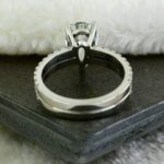 3.00 Ctw Solitaire Pear Cut White Diamond Bridal Engagement Ring Set Solid 14k White Gold