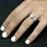 3.00 Ctw Solitaire Pear Cut White Diamond Bridal Engagement Ring Set Solid 14k White Gold