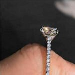 2.30 Ctw Solitaire Cushion Cut Diamond Best Engagement Ring Solid 14k White Gold