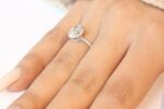2.53 Ctw Brilliant Oval Cut Diamond Halo Luxury Wedding Engagement Ring 14k White Gold