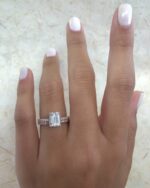 2.57 Ctw Solitaire Emerald Diamond Bridal Anniversary Set Engagement Ring 10k Rose Gold