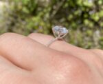 Brilliant Cut 3.00 Ctw Round Solitaire Diamond With Accents Engagement Ring 10k White Gold