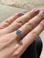 Brilliant Cut 3.00 Ctw Round Solitaire Diamond With Accents Engagement Ring 10k White Gold