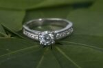 Classic 1.70 Ctw Round Solitaire Diamond Side Channel Set Engagement Ring 925 Sterling Silver