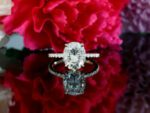 2.83 Carat White Oval Cut Brilliant Diamond Luxury Engagement Ring 14k Yellow Gold Plated