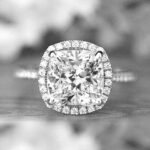 Classic Cushion Cut 2.55Ctw White Diamond Halo Best Engagement Ring 14k Gold Plated