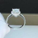 1.60 Carat Mini Princess Cut White Diamond V-Prong Solitaire Engagement Ring 14k Yellow Gold Plated