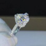 1.60 Carat Mini Princess Cut White Diamond V-Prong Solitaire Engagement Ring 14k Yellow Gold Plated
