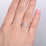 2.60 Ctw Radiant Cut White Diamond Wedding Engagement Ring 14k Rose Gold Plated
