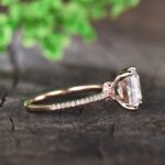 2.60 Ctw Radiant Cut White Diamond Wedding Engagement Ring 14k Rose Gold Plated