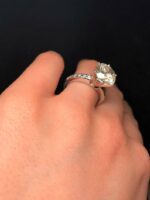 Gorgeous 5.CT Brilliant Cut Diamond Solitaire Engagement Ring Wedding Ring 14k White Gold