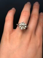 Gorgeous 5.CT Brilliant Cut Diamond Solitaire Engagement Ring Wedding Ring 14k White Gold