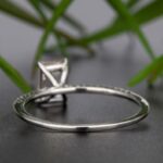 1.65 Ctw Solitaire Emerald Diamond With Accents Best Engagement Ring 925 Sterling Silver