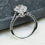 2.55 Ctw White Pear Shape Diamond Halo Accents Best Engagement Ring 10k White Gold