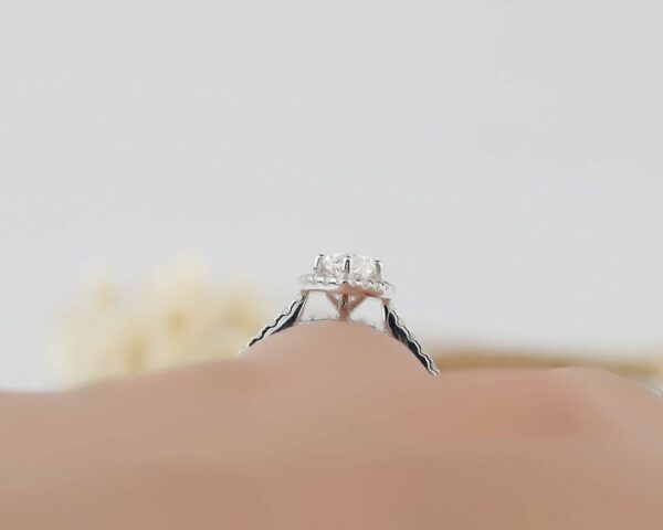 2.15 Ctw Marquise Cut White Diamond Halo Wedding & Engagement Ring Solid 14k White Gold