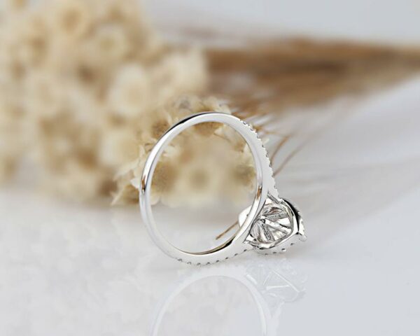 2.15 Ctw Marquise Cut White Diamond Halo Wedding & Engagement Ring Solid 14k White Gold