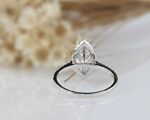 2.15 Ctw Marquise Cut White Diamond Halo Wedding & Engagement Ring Solid 14k White Gold