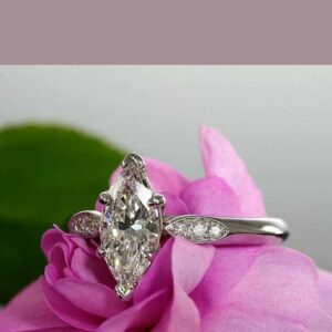 1.96 Ctw Brilliant Marquise Cut Diamond Simple-Solitaire Engagement Ring Solid 10k White Gold