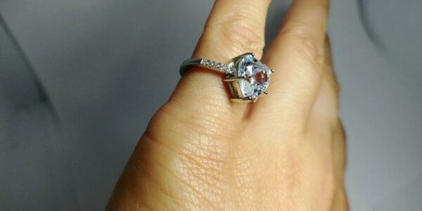 Big 3.18 Ctw Heart Shape Brilliant Diamond Solitaire Engagement Ring Real 14k White Gold