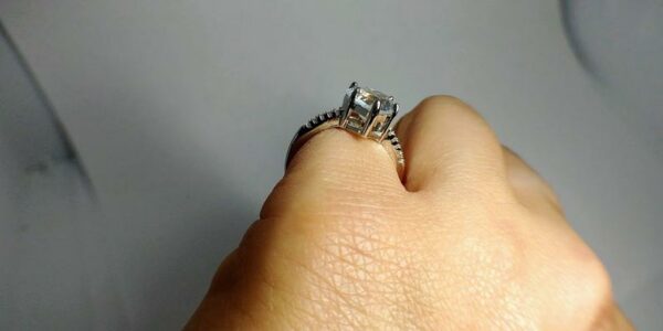 Big 3.18 Ctw Heart Shape Brilliant Diamond Solitaire Engagement Ring Real 14k White Gold