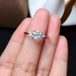 2.38 Ctw Excellent Cut Round Diamond Double 4-Prong Solitaire Engagement Ring Real 925 Sterling Silver