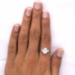 Classic 2.83 Ctw Oval Cut White Diamond Side Stone Wedding Engagement Ring Solid 14k White Gold