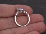 Antique 2.26 Ctw Cushion Cut Diamond Vintage Engagement Ring Real 925 Sterling Silver