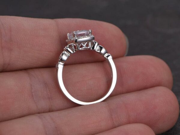 Antique 2.26 Ctw Cushion Cut Diamond Vintage Engagement Ring Real 925 Sterling Silver