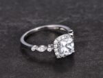 Antique 2.26 Ctw Cushion Cut Diamond Vintage Engagement Ring Real 925 Sterling Silver