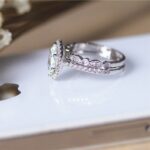 2.86 CT Marquise White Diamond Halo Engagement Ring Art Deco Bridal Set 925 Sterling Silver
