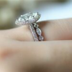2.86 CT Marquise White Diamond Halo Engagement Ring Art Deco Bridal Set 925 Sterling Silver
