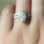 2.86 CT Marquise White Diamond Halo Engagement Ring Art Deco Bridal Set 925 Sterling Silver