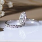 2.86 CT Marquise White Diamond Halo Engagement Ring Art Deco Bridal Set 925 Sterling Silver