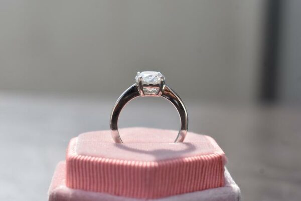 2.00 Carat Oval Cut Real Diamond Solitaire Engagement Ring Real 925 Sterling Silver