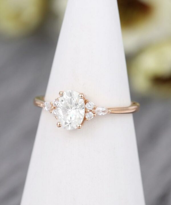Forever 2.75 Ctw Oval Cut Fancy Diamond Wedding Engagement Ring Solid 14k Rose Gold