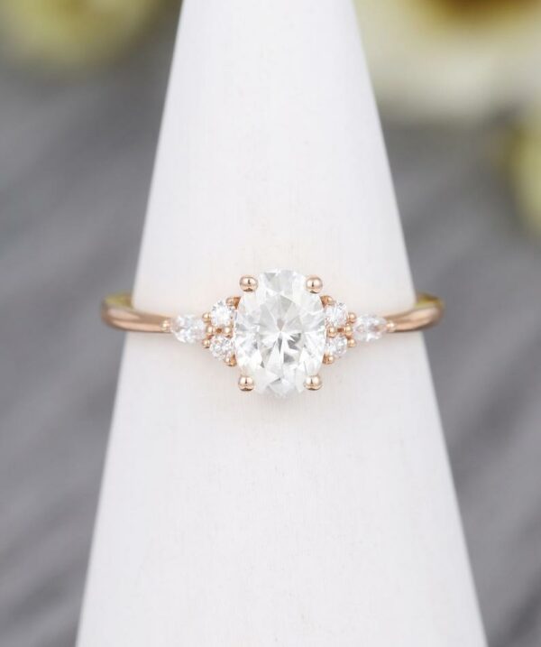 Forever 2.75 Ctw Oval Cut Fancy Diamond Wedding Engagement Ring Solid 14k Rose Gold