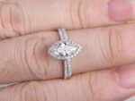 2.58 ctw Marquise Cut White Diamond Engagement Ring Wedding Set Solid 14k White Gold