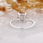 2.27 Ctw Princess Cut White Diamond V-Prong Solitaire Engagement Ring 14k White Gold