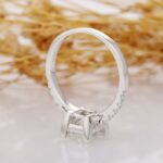 2.27 Ctw Princess Cut White Diamond V-Prong Solitaire Engagement Ring 14k White Gold