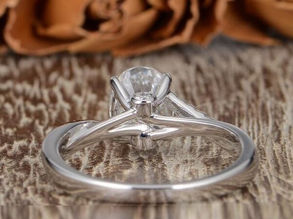2.21 Ctw Brilliant Oval Cut Diamond Wedding Engagement Ring 14k White Gold Over