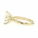 1.56 Ct Marquise Cut Diamond 6-Prong Solitaire Fancy Engagement Ring 14k Yellow Gold Plated