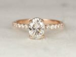 2.15 Ctw Oval Cut White Diamond Hidden Halo Solitaire Engagement Ring Solid 14k Rose Gold